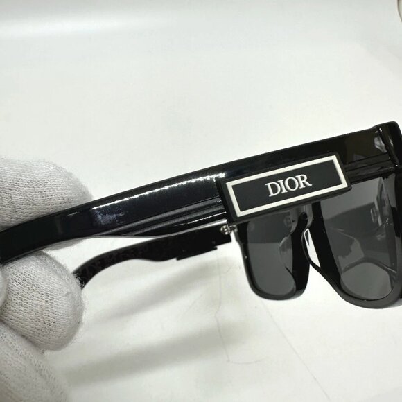 Dior B23S2F Wellington rectangular shape Logo Oblique sunglasses Plastic Black - Picture 3 of 14